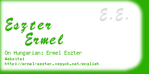 eszter ermel business card
